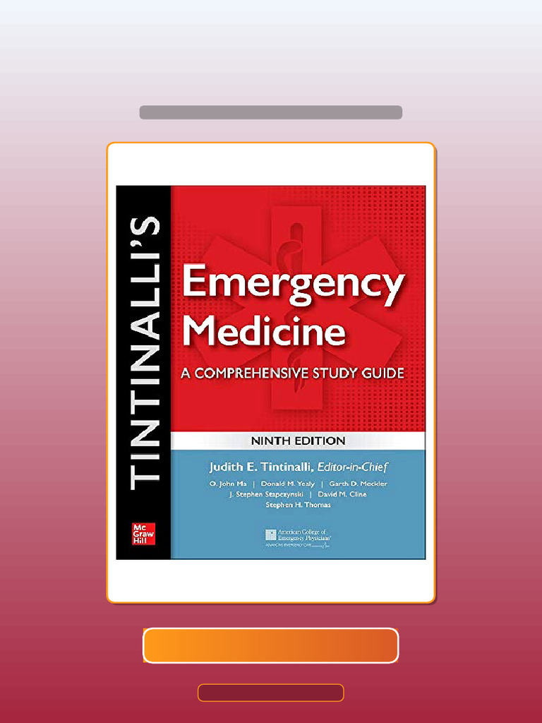 Tintinallis Emergency Medicine A Comprehensive Study Guide 9th