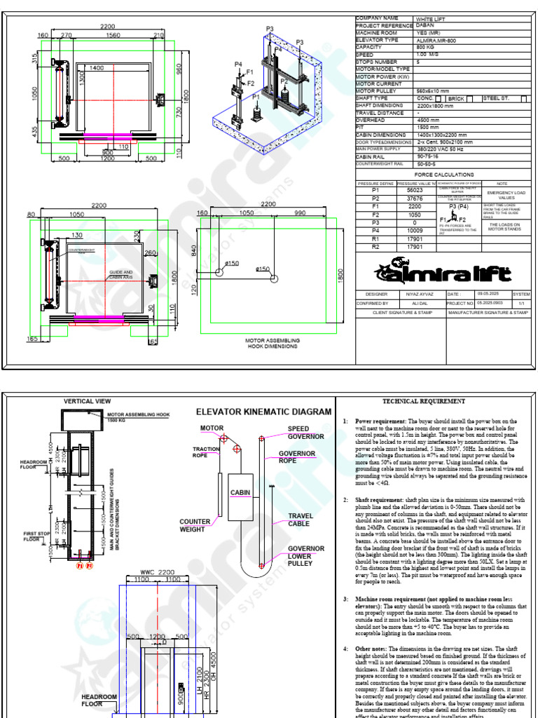 Lift Shaft Specifications and Requirements | PDF | Elevator ...