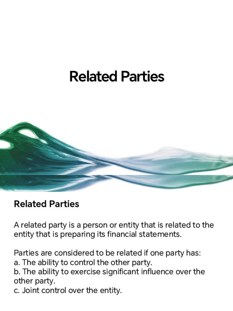 Understanding Related Parties in Finance | PDF | Subsidiary | Equity ...
