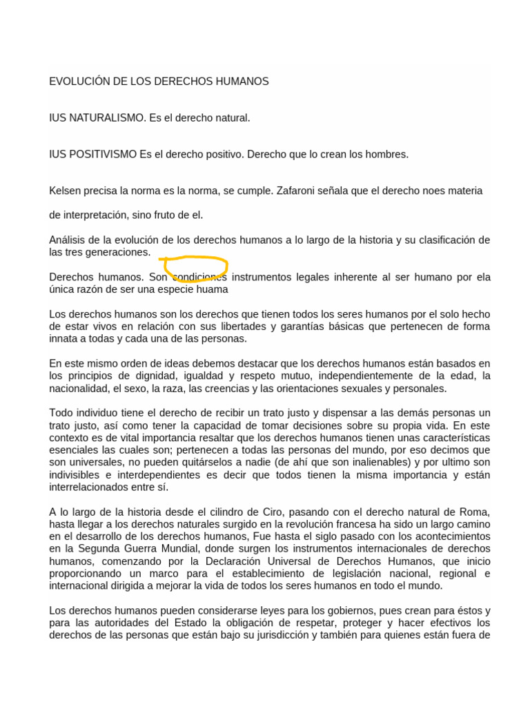 Creación y evolución de los derechos humanos | PDF | Derechos humanos ...