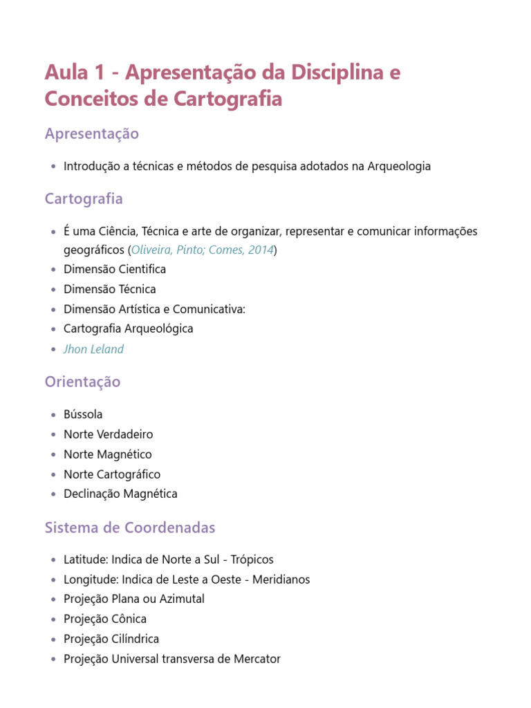 Aula 1 - Apresentação Da Disciplina e Conceitos de Cartografia-2 | PDF