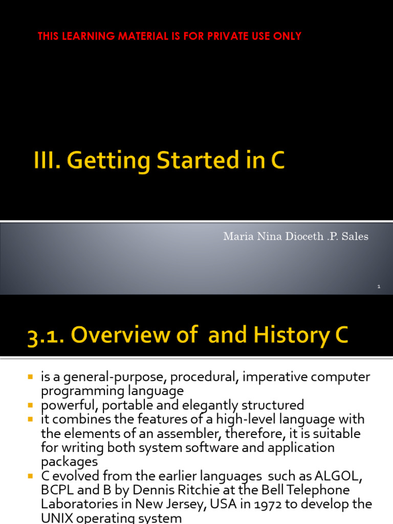 Overview of C Programming Language | PDF | Computer Program | Programming
