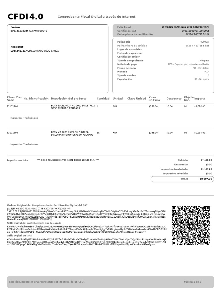 Cfdi Eve131122226 | PDF | Impuestos | Finanzas del gobierno
