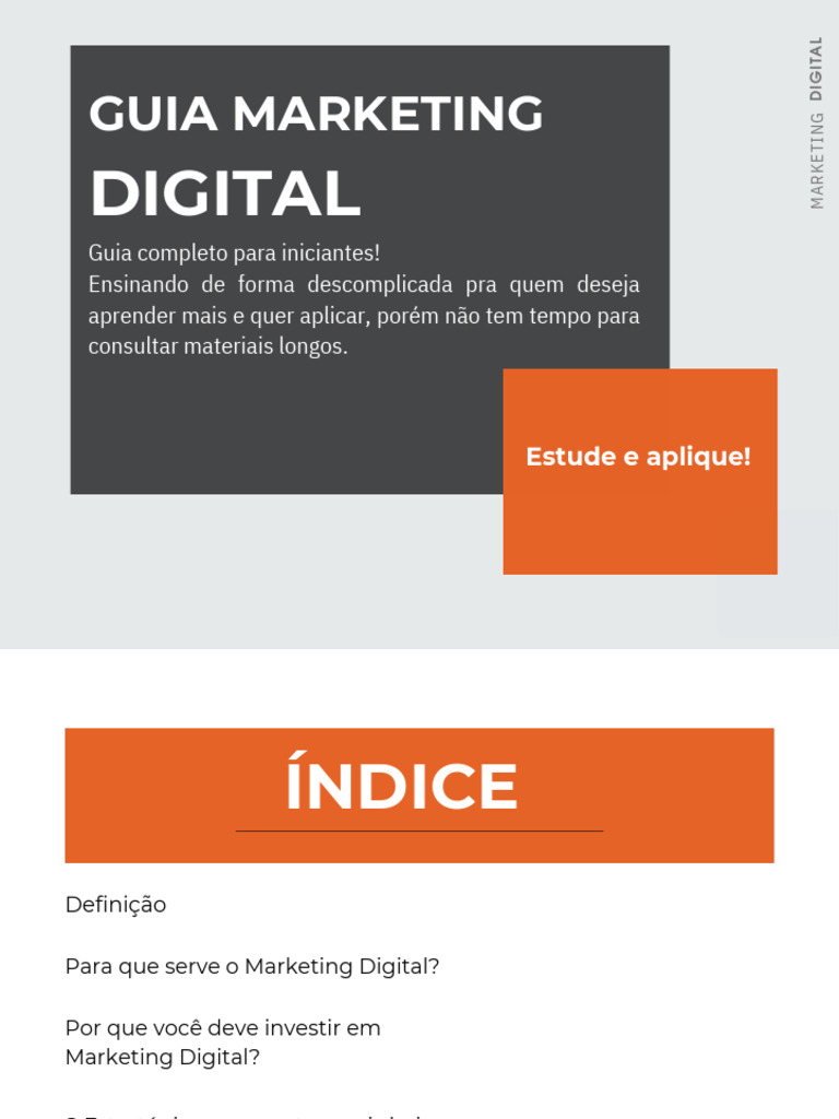 Guia Prático de Marketing Digital para Iniciantes | PDF | Marketing ...