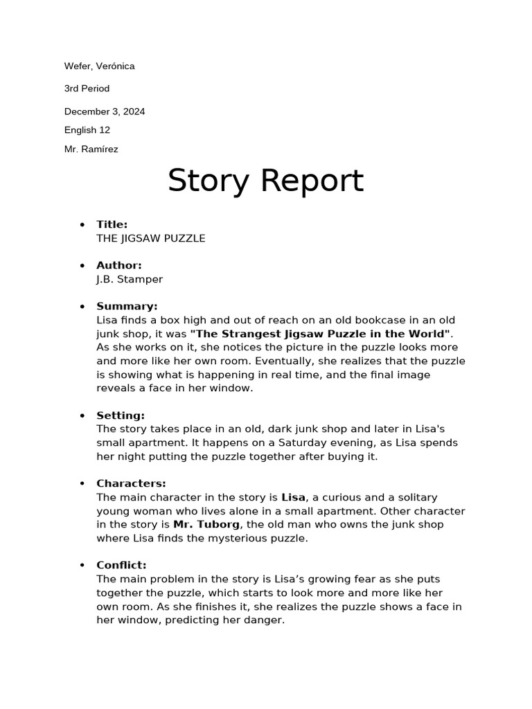 Story Report | PDF