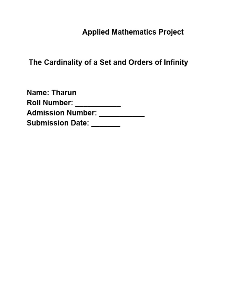 Exploring Cardinality and Infinity | PDF | Set (Mathematics) | Infinity