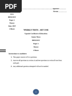 Uneb s4 Uce 2025 Biology Paper 1 With Answers | PDF | Leaf | Plant Stem