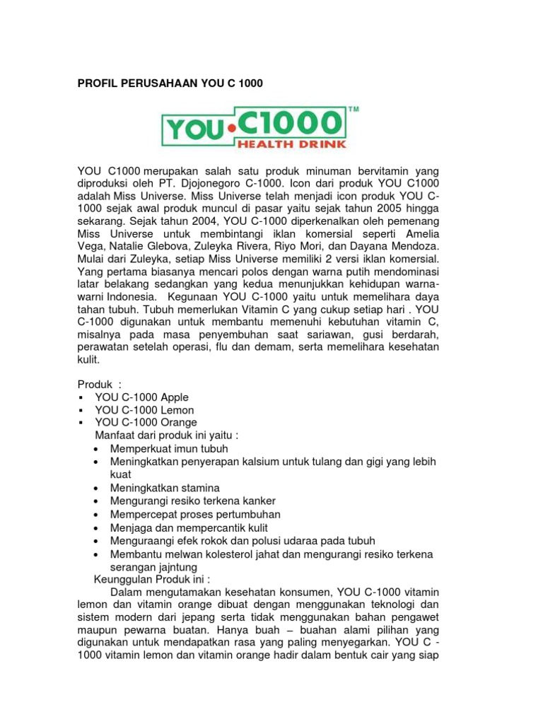 lemon vitamin manfaat you 1000 c Profil 1000 Perusahaan c You