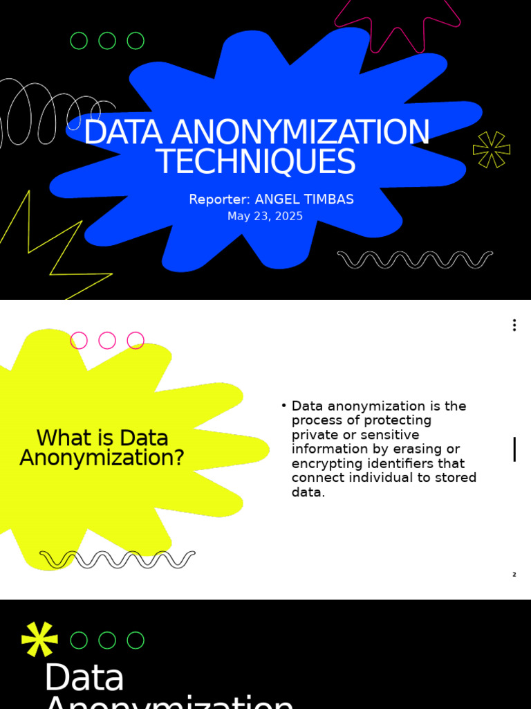 Data Anonymization Techniques Explained | PDF | Information Technology ...