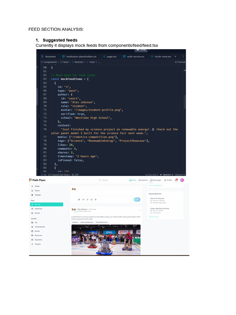 Feed Section Overview and Status | PDF