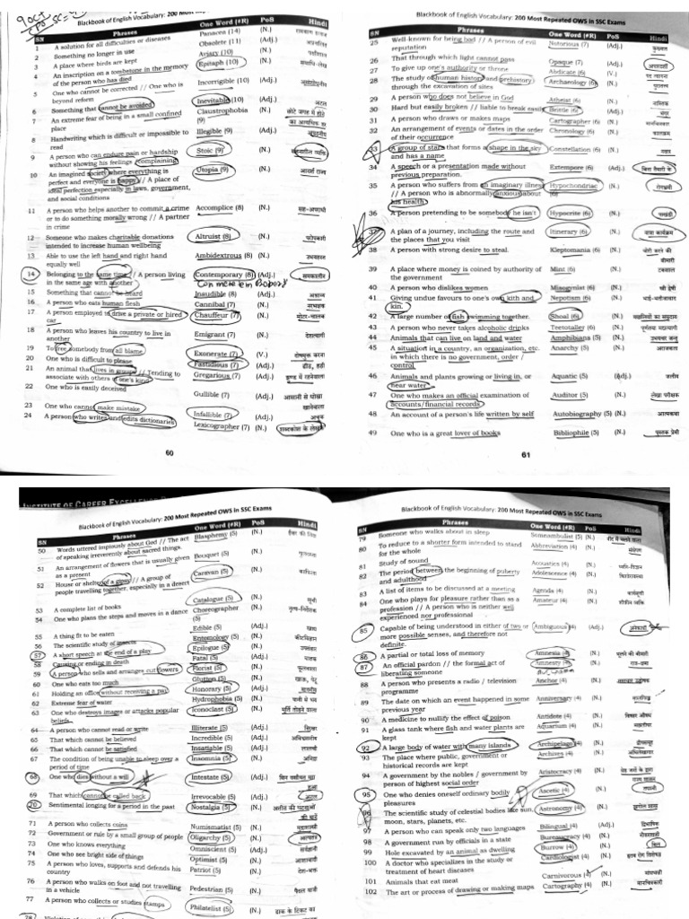 Most Important Vocabulary Pdf