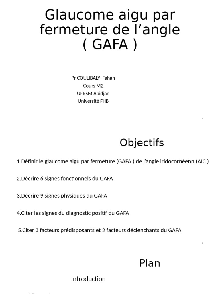 Glaucome aigu par fermeture de l'angle | PDF | Glaucome | Œil