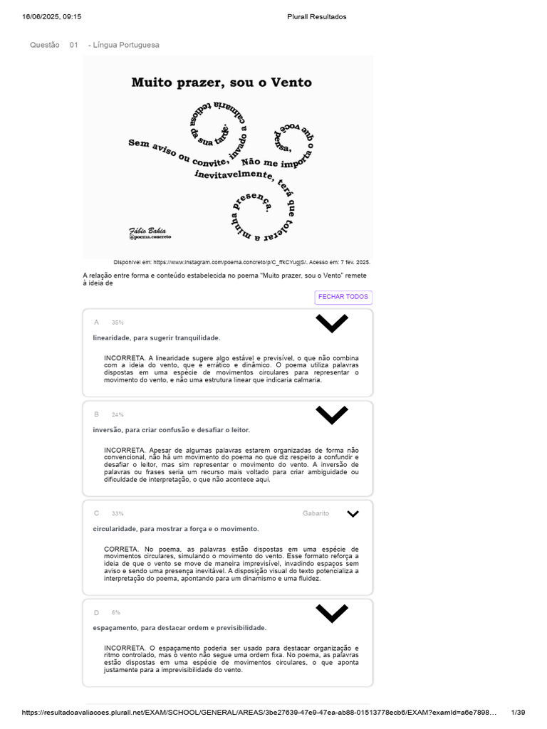 Prova LP - Plurall Resultados - 3 Série Do em | PDF | Racismo ...