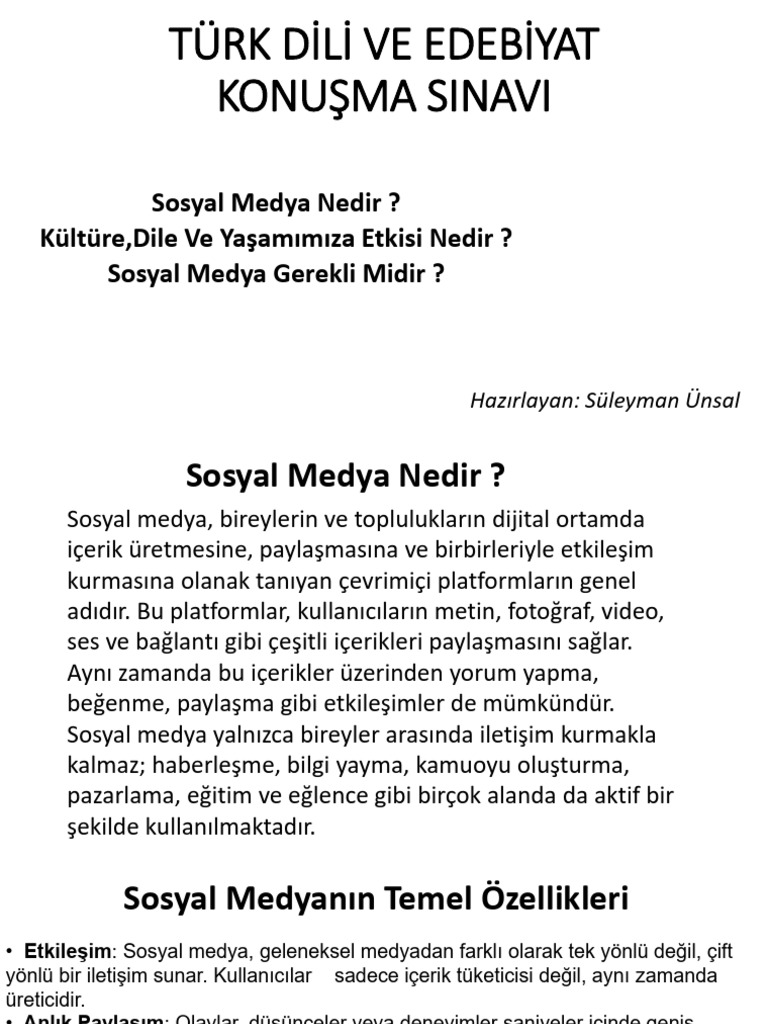 Edebiyat Konuşma Sınavı | PDF