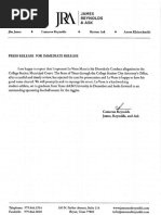 Statement from Attorney Cameron Reynolds