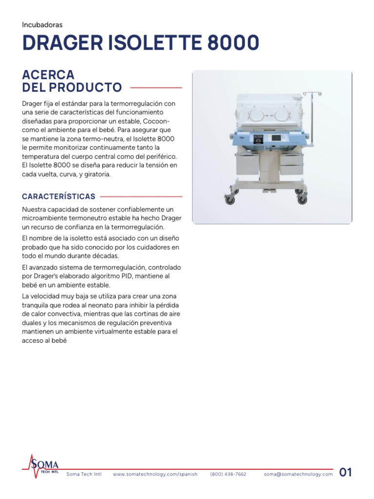 Dräger Isolette 8000: Termorregulación Neonatal | PDF ...