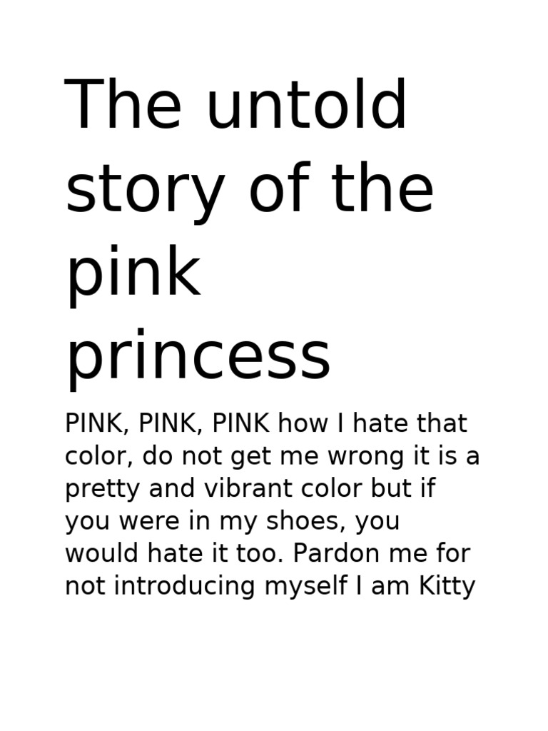 The Untold Story of The Pink Princess PDF