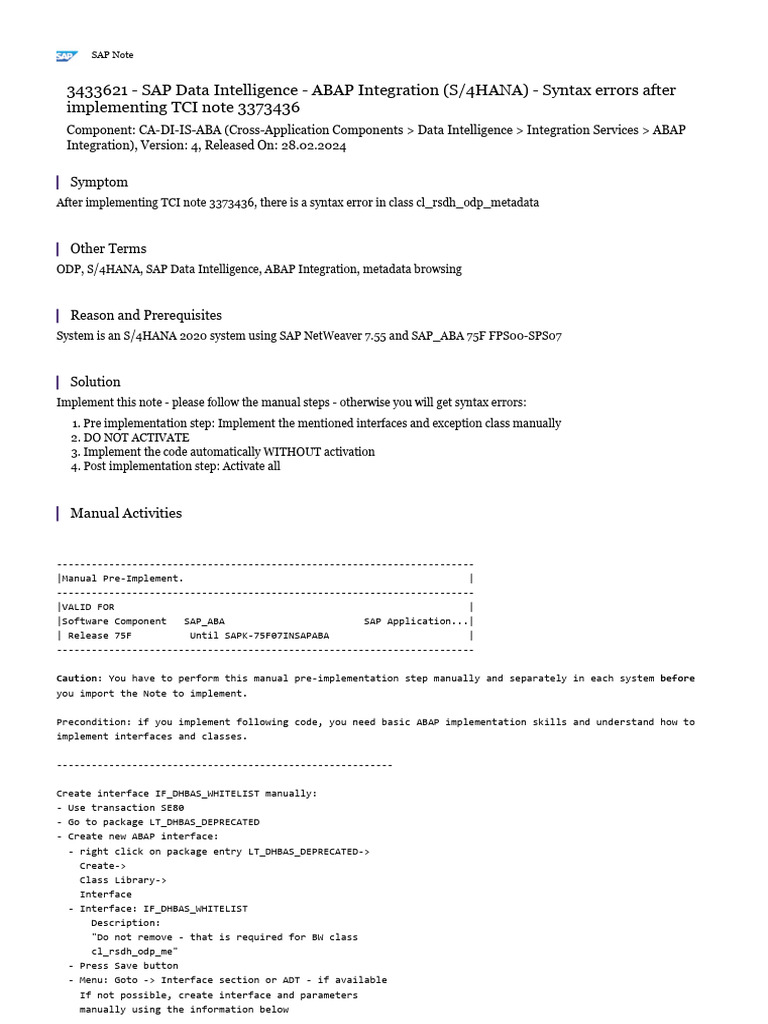 ABAP Integration Syntax Errors Fix | PDF | Programming Paradigms ...
