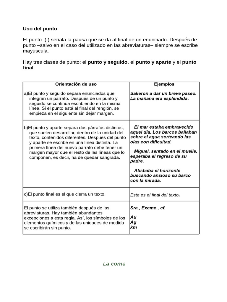 Uso correcto del punto y la coma | PDF | Coma | Mecánica del lenguaje