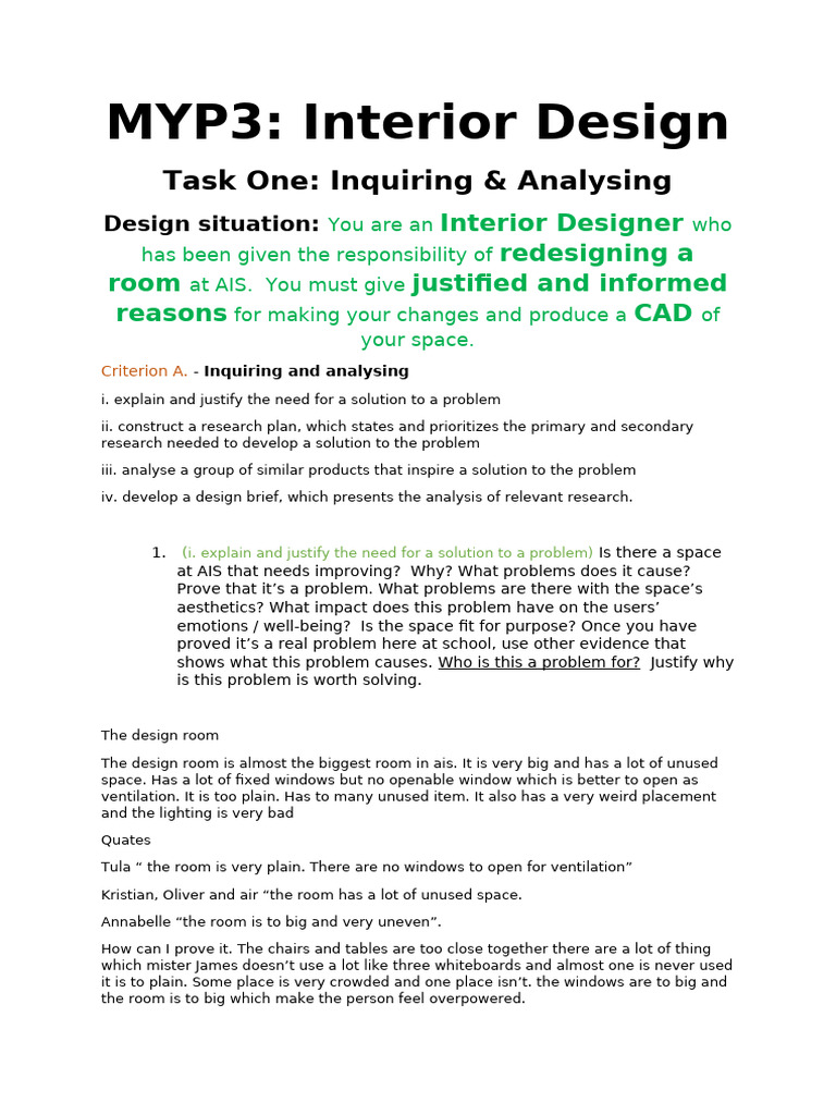 Redesigning AIS Interior Spaces | PDF | Classroom | Lighting