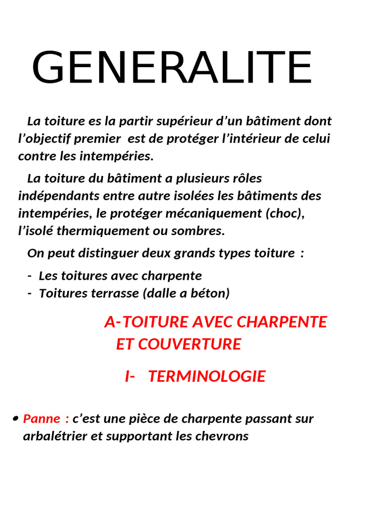 Guide complet sur les toitures et charpentes | PDF | Bois (matériau de ...