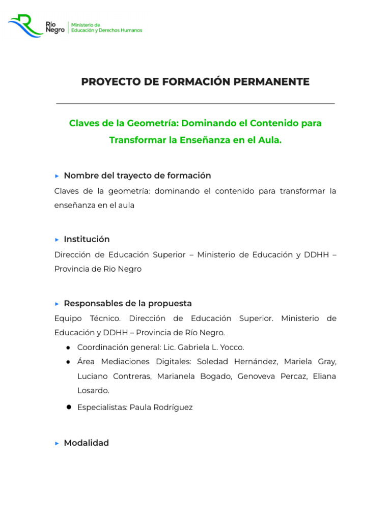 Proyecto - Claves de La Geometría | PDF | Enseñando | Geometría