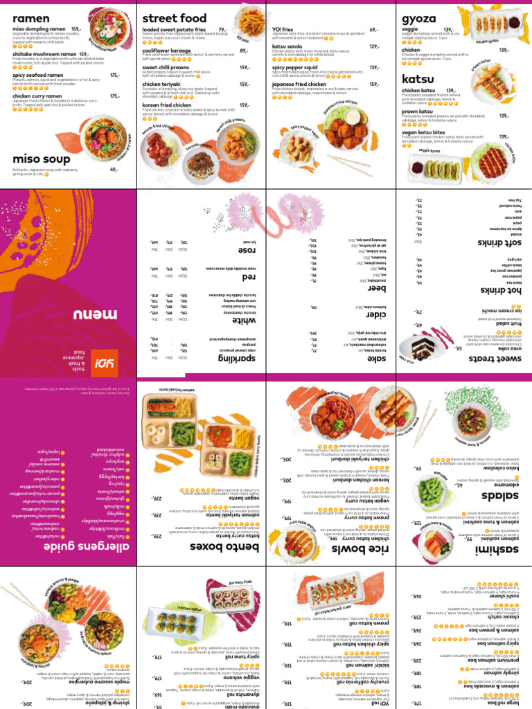YO! Sushi Menu Highlights | PDF | Sushi | Dumpling