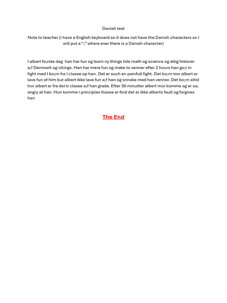 Danish Test | PDF