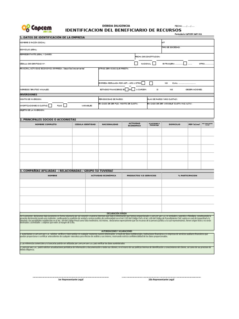 DD Bbrrii Identificacion File Form 011 | PDF | Inversiones | Business