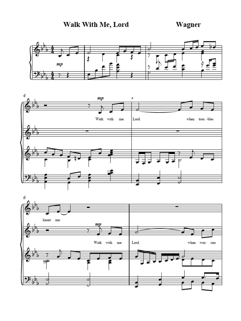 Walk With Me, Lord Lyrics | PDF