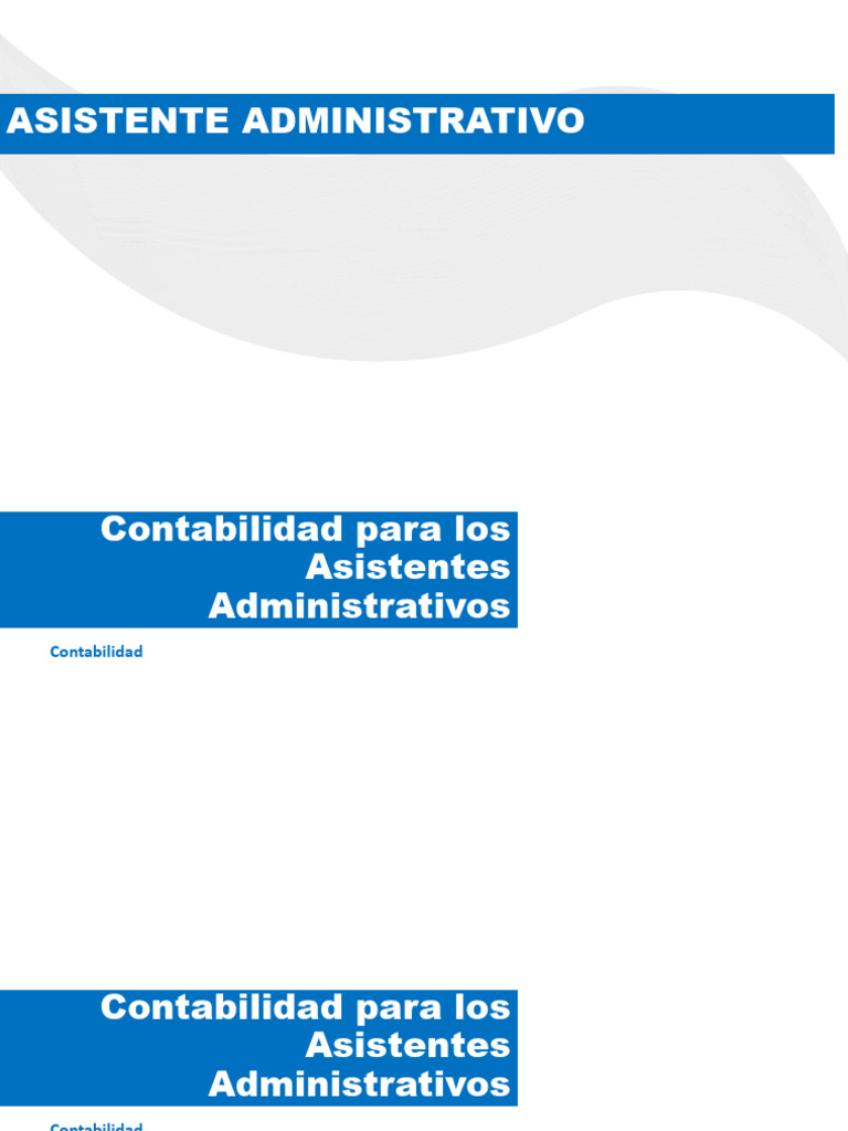 Contabilidad para Asistentes Administrativos | PDF | Contabilidad ...