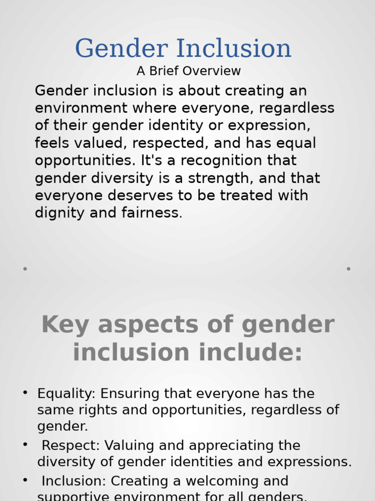 Understanding Gender Inclusion Principles | PDF | Gender | Gender Studies