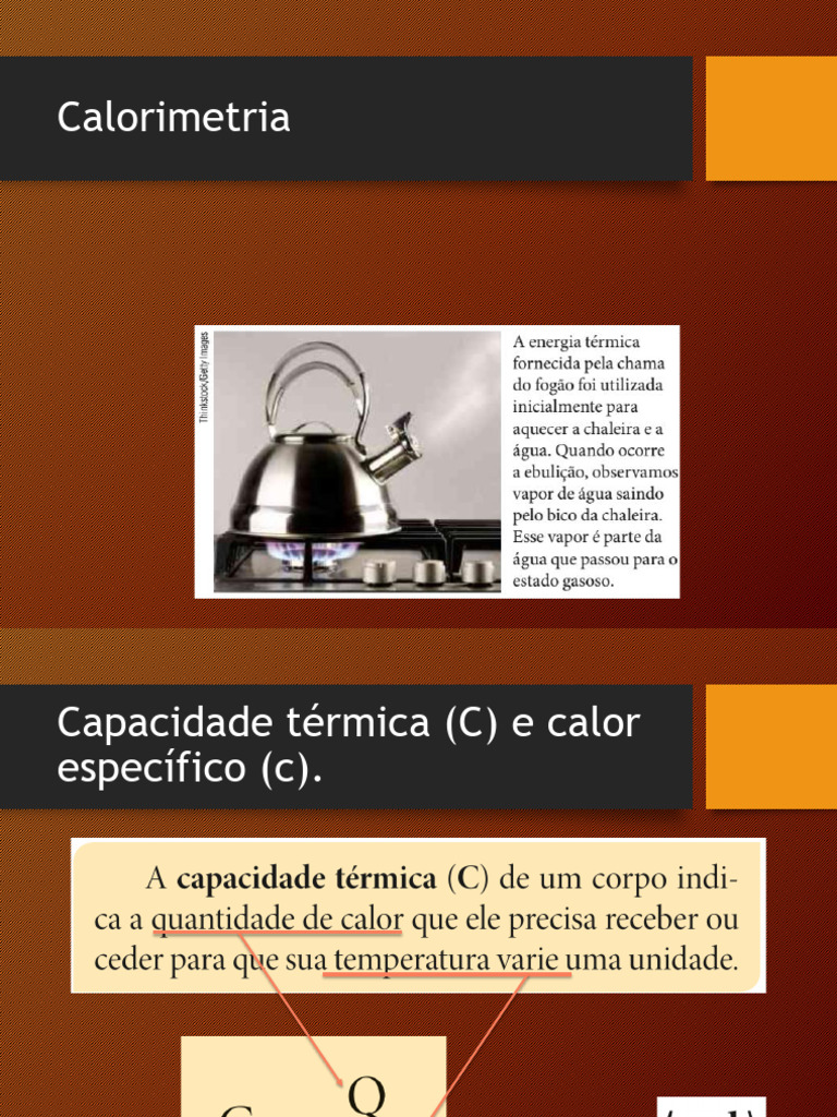 Fundamentos da Calorimetria e Mudanças de Estado | PDF | Calor ...