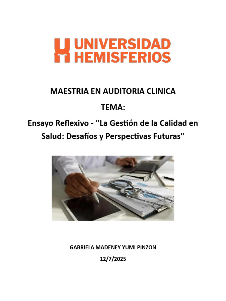 La Gestión de La Calidad en Salud Desafíos y Perspectivas Futuras | PDF ...
