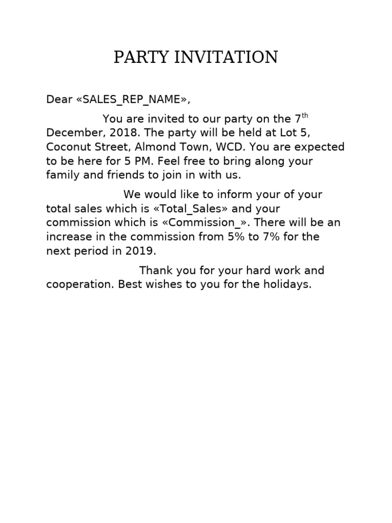 Party Invitation | PDF