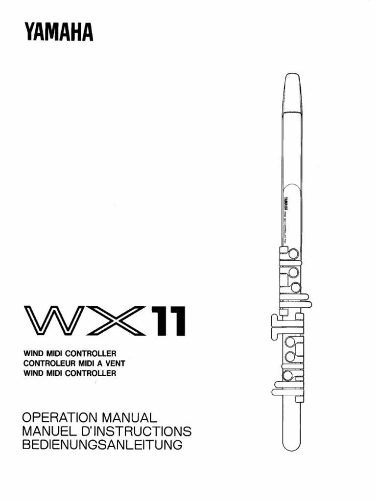 Yamaha WX11 Manual English | PDF