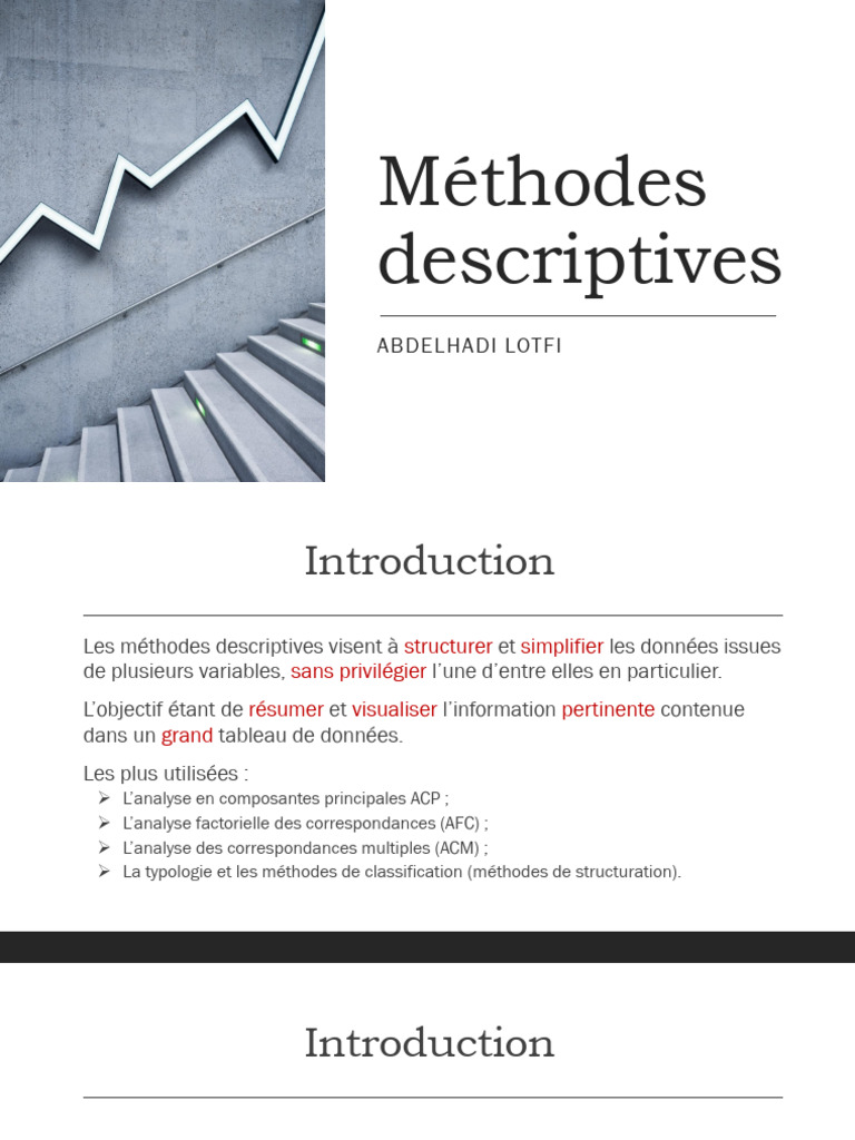 Méthodes descriptives en analyse de données | PDF | Analyse des données ...