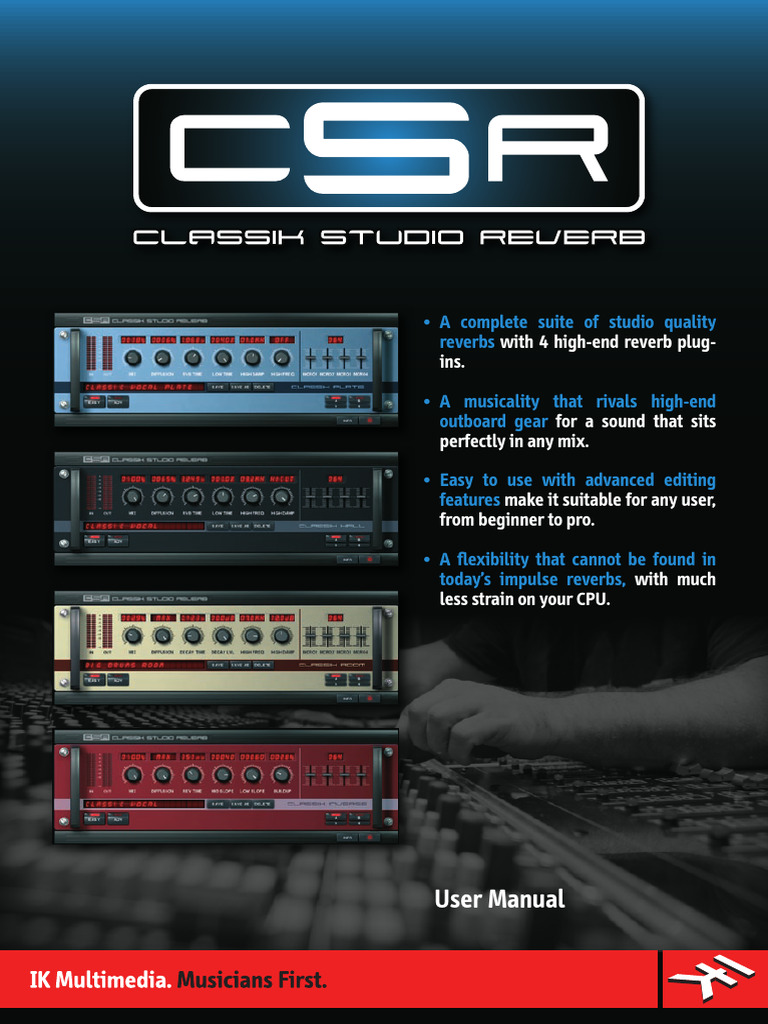 Classik Studio Reverb User Manual | PDF | Legal Liability | License