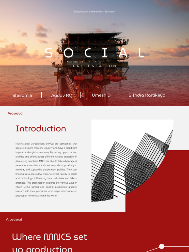 Red Minimalist Company Profile Present | PDF | Multinational ...