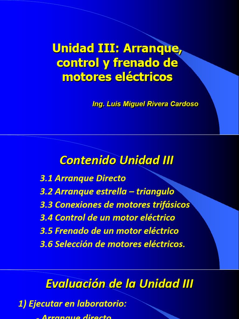 T 7 Arranque de Motores | PDF | Motor eléctrico | Motores