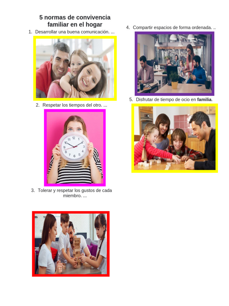 Normas de convivencia en familia y sociedad | PDF