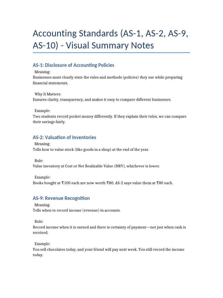 As Visual Summary Notes | PDF