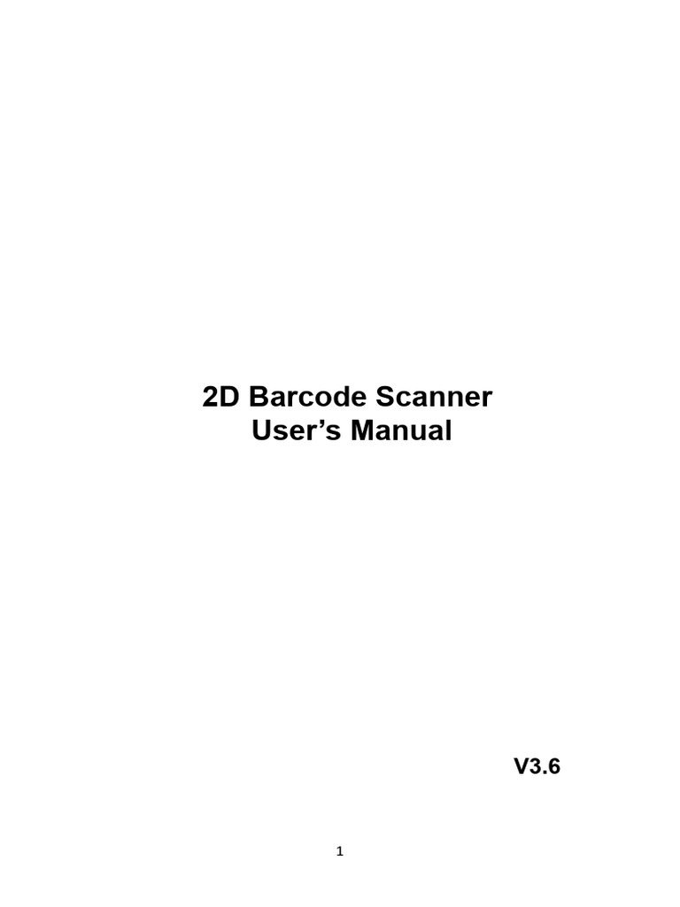 2D Barcode Scanner User Manual V3.6 | PDF | Computer Data | Encodings