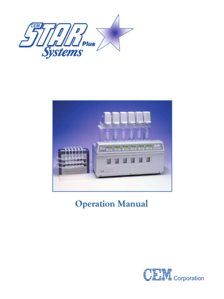 STAR Plus System Operation Manual | PDF | Nitric Acid | Microwave