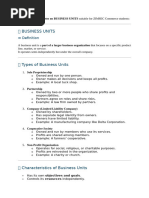 Grade 10 Commerce Short Notes | PDF