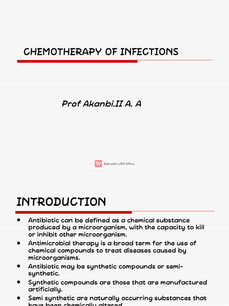 Chemotherapy and Antimicrobial Agents | PDF | Antimicrobial Resistance ...