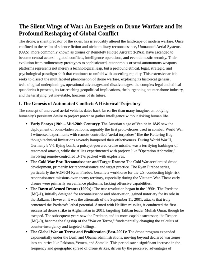 Evolution of Drone Warfare Dynamics | PDF | Unmanned Aerial Vehicle ...