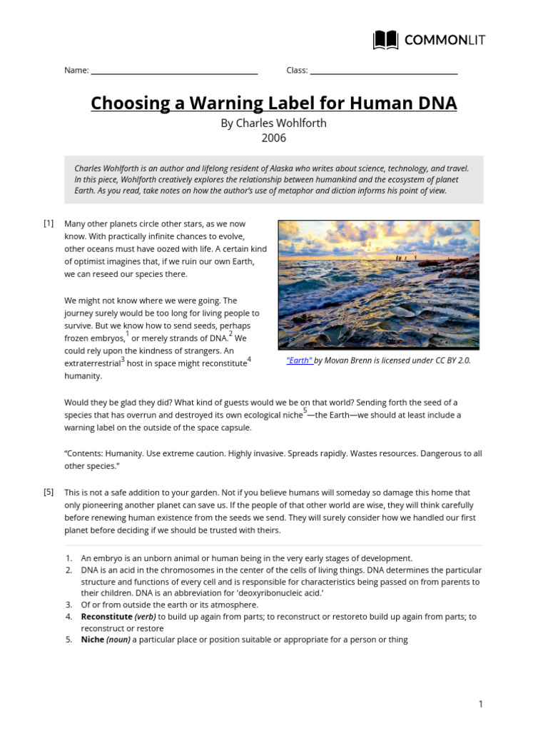 Warning Labels for Human DNA | PDF | Gene | Seed