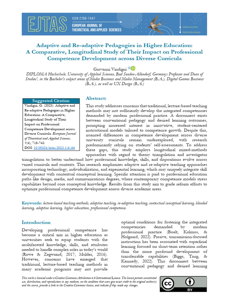 Adaptive Pedagogies in Higher Education | PDF | Constructivism ...