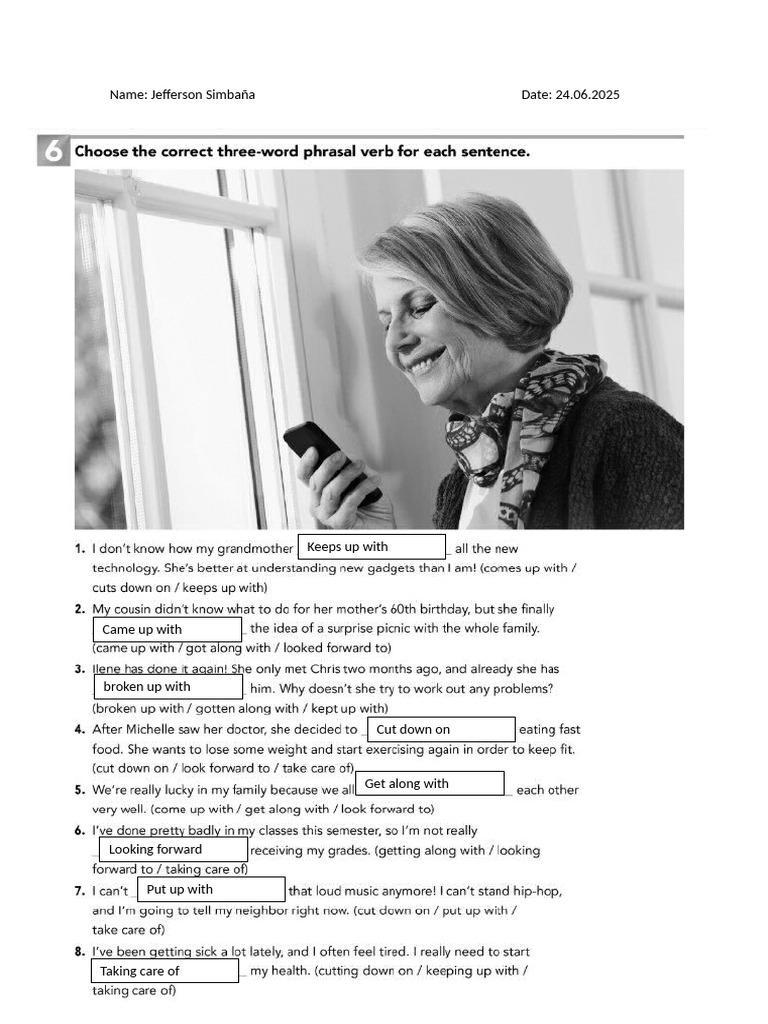 Phrasal Verbs and Activities Guide | PDF